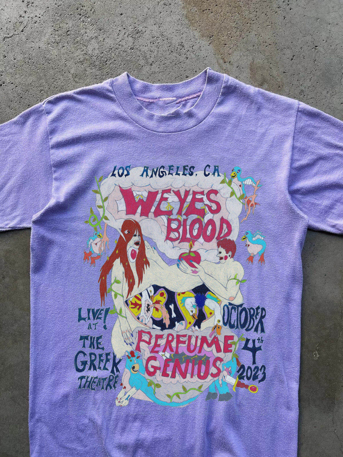 Rare Weyes Blood Tour 2023 Violet T Shirt Full Size S-5XL QT724 gallery