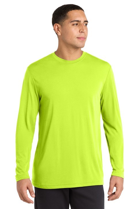 SPORT TEK POSICHARGE COMPETITOR LONG SLEEVE TEE NEON YELLOW SIZE XL gallery