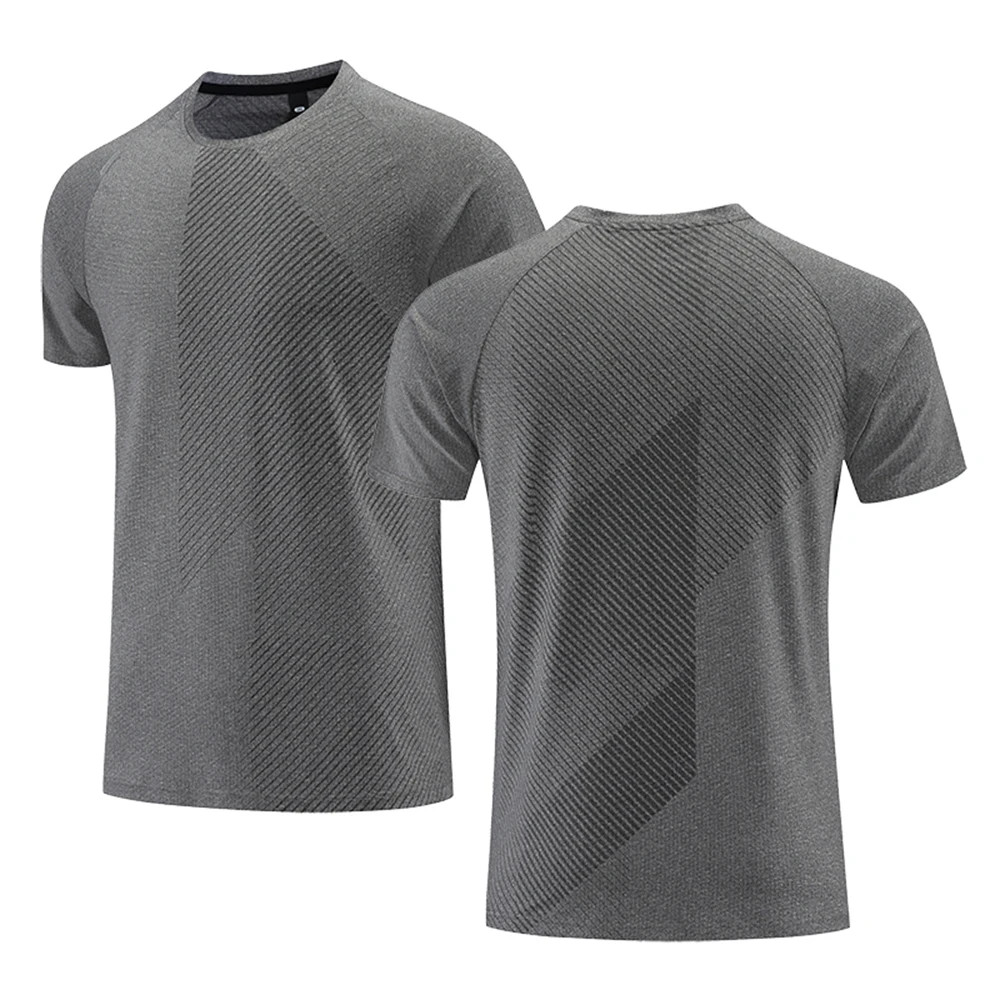 Quick Drying Men's Running T-shirt Fitness Sports T Shirt Gym Training Tees Brea gallery