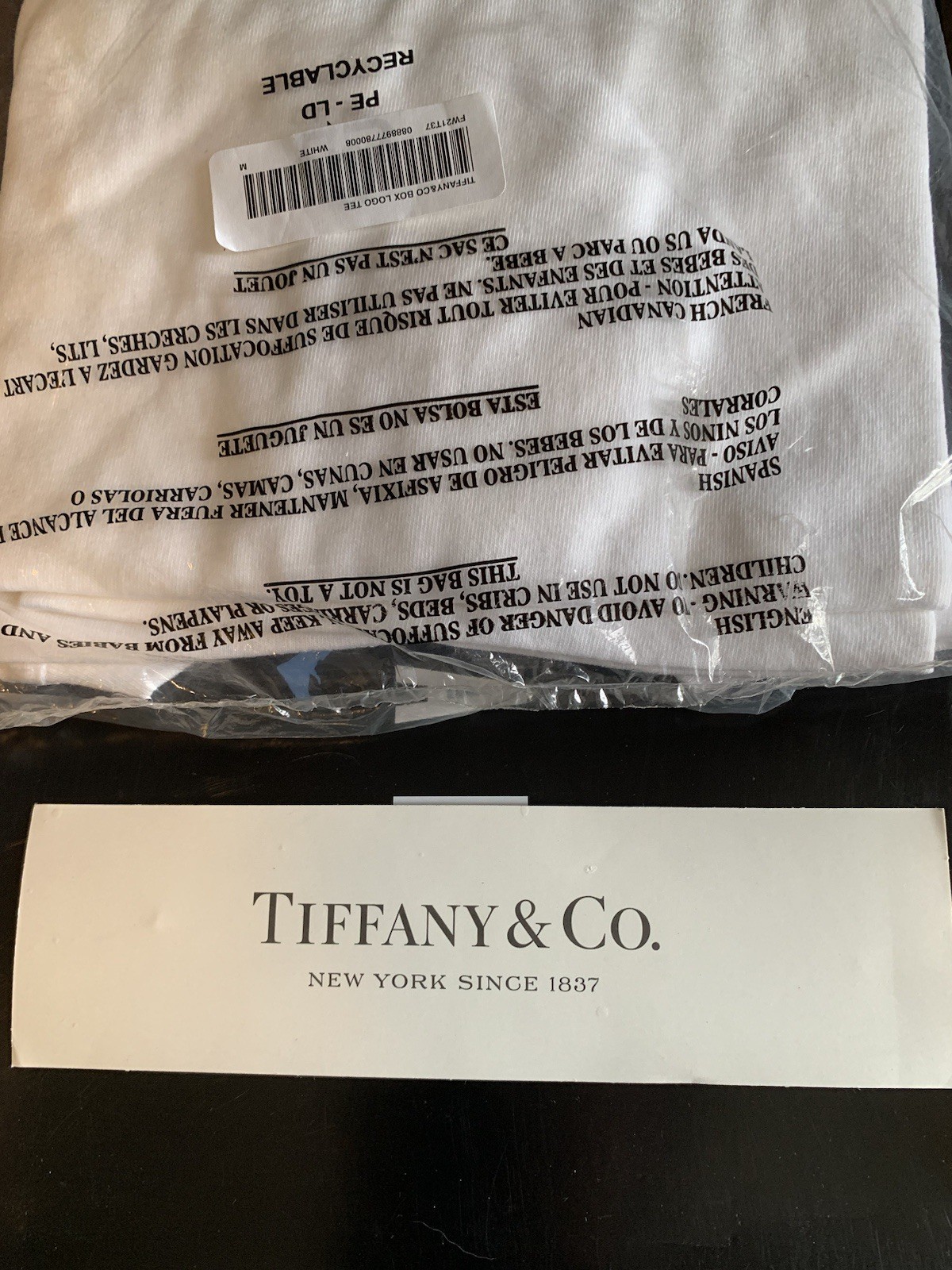 Supreme Tiffany & Co. Box Logo Tee T-Shirt Size Medium White FW21 Brand New 2021 gallery