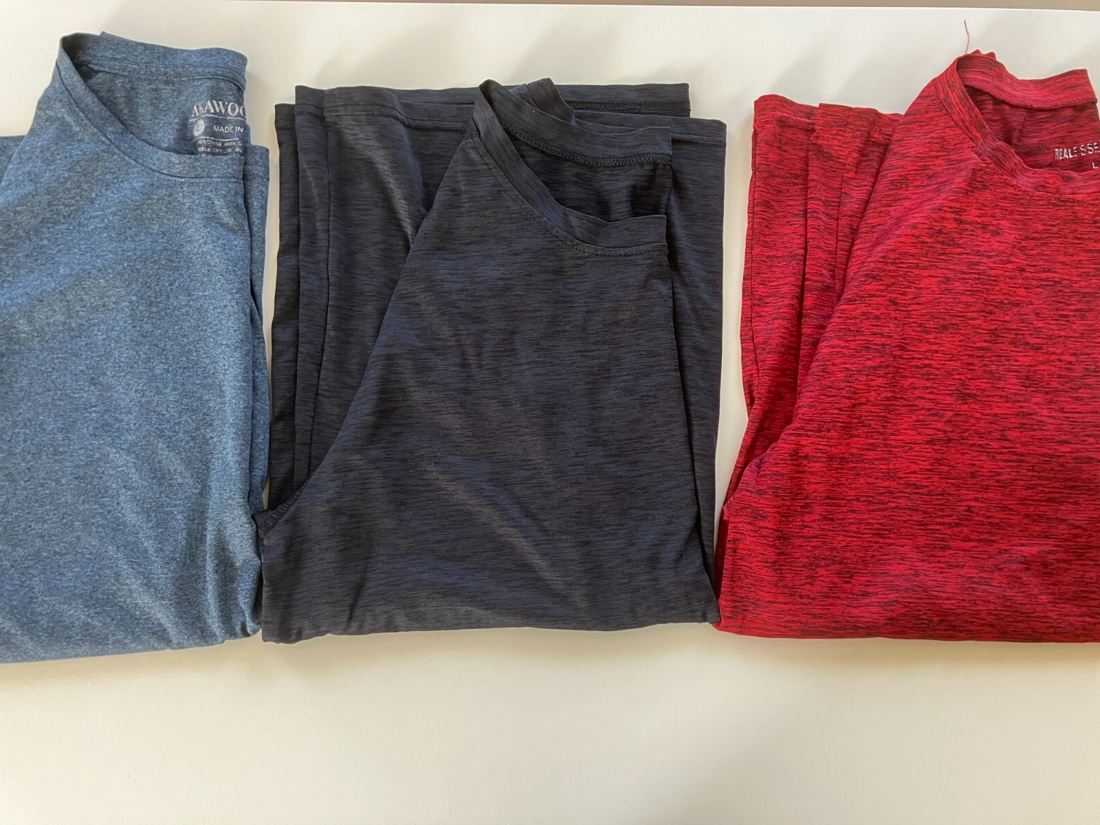 Athletic tshirt men size L, 3 pack, pre-owned