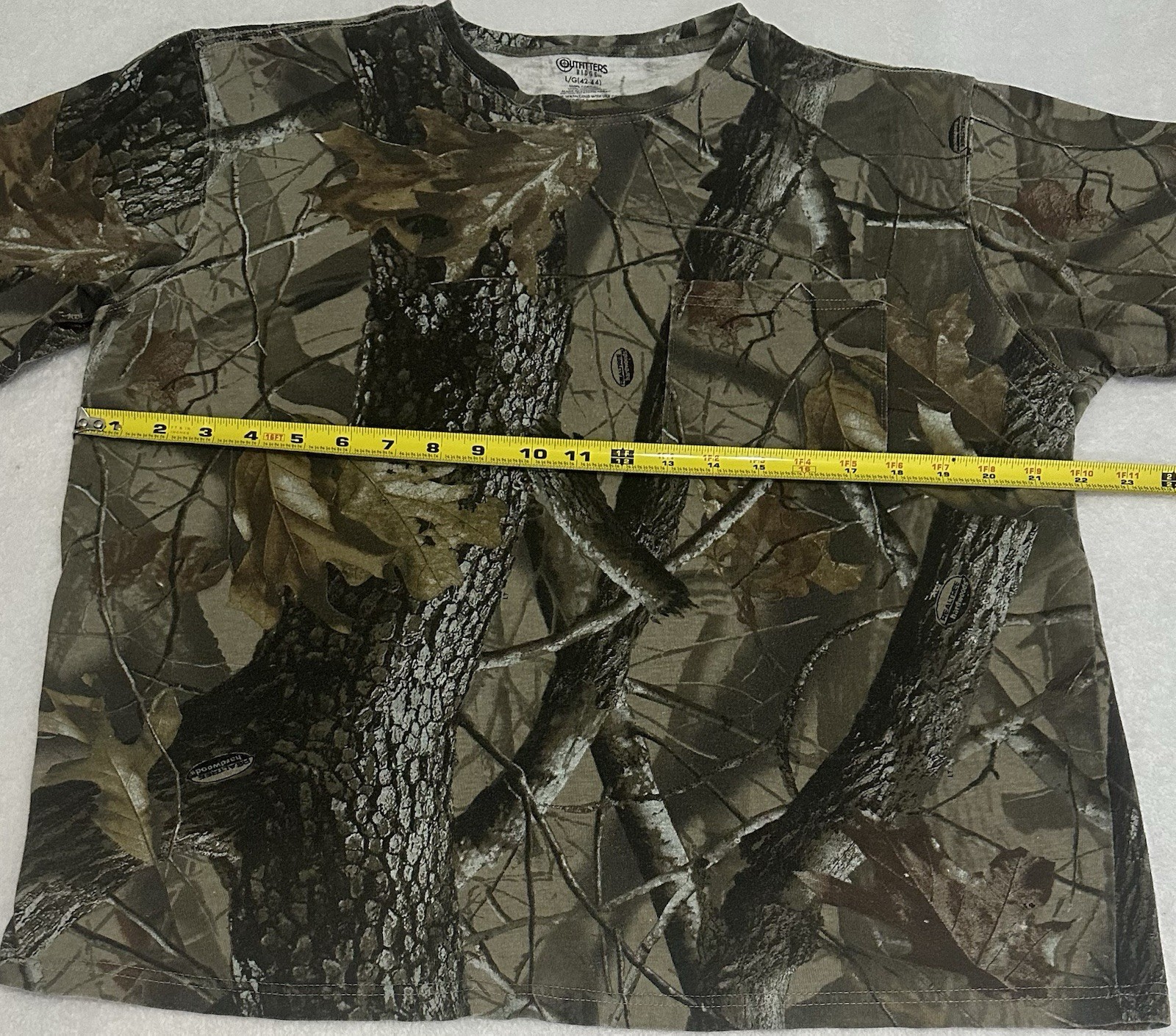 Outfitters Ridge Men’s L Camouflage Pocket Cotton T-Shirt RN 15897 (033) gallery