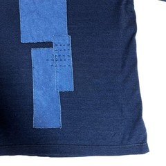 BLUE BLUE JAPAN Indigo Patchwork T-Shirt Size 2 Cotton Made in Japan F/S
