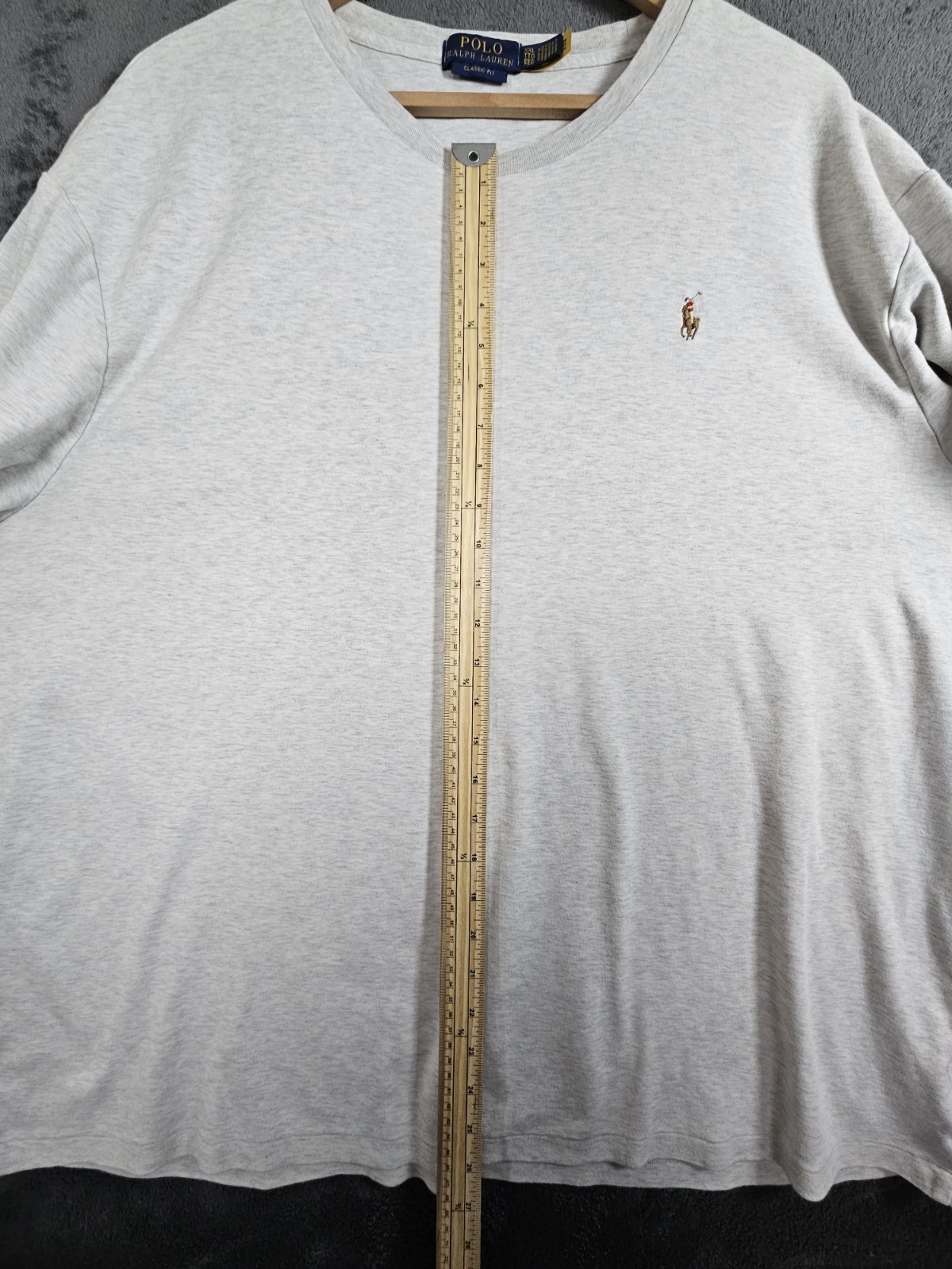 Polo Ralph Lauren Classic Fit T-shirt Grey Men's Size XXL Multicoloured Logo gallery