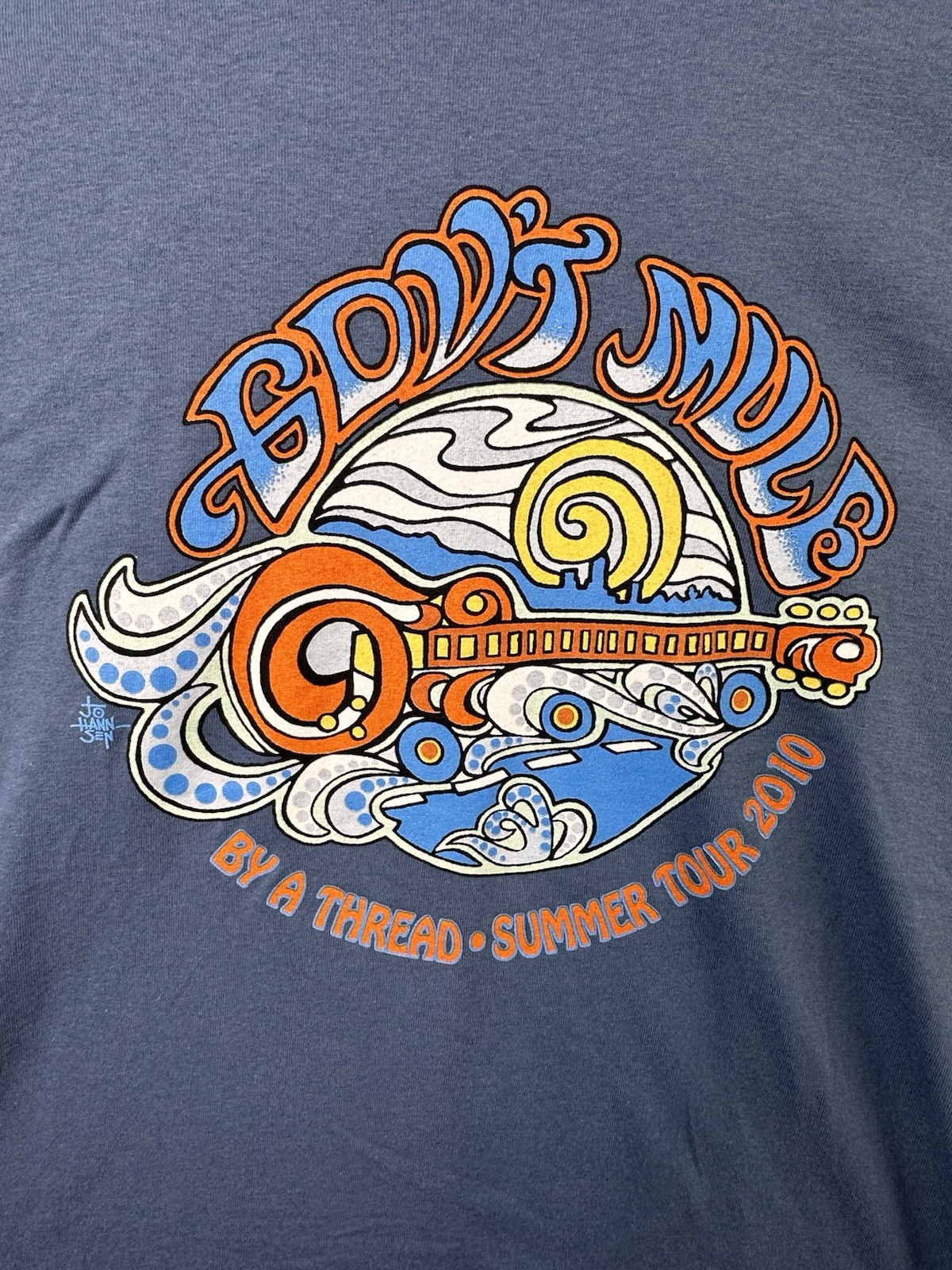 Govt Mule Concert T-Shirt By A Thread Summer 2010 Tour Adult Large Blue gallery
