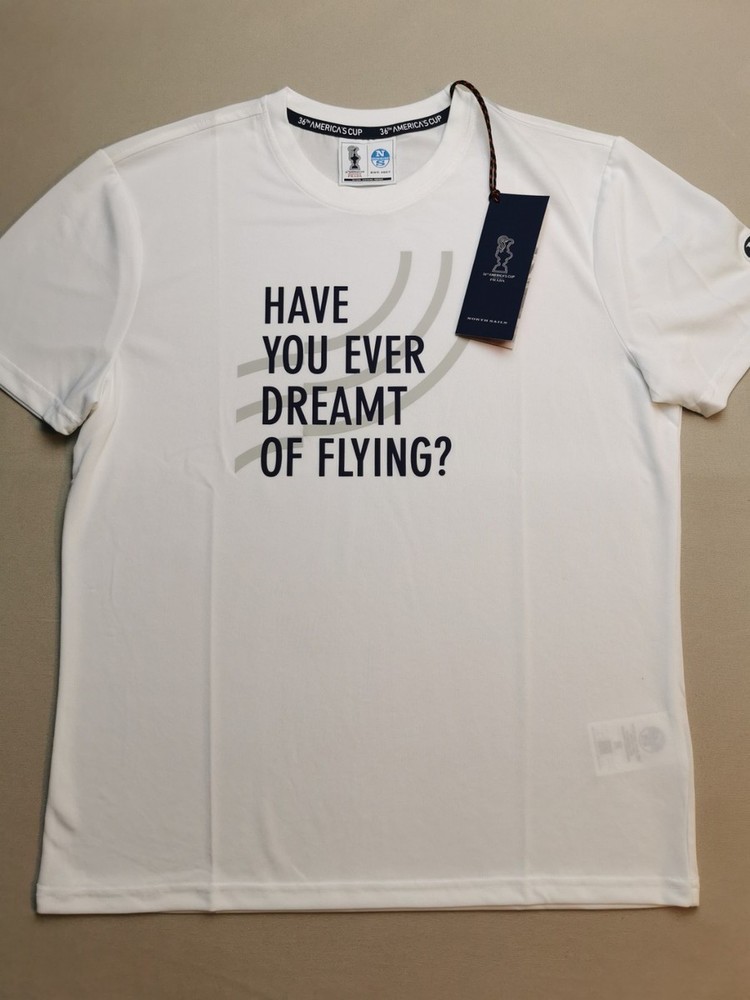 PRADA x NORTH SAILS Mens 36th Americas Cup Mistral T-Shirt White Fast Shipping!