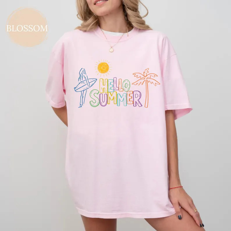 Hello Summer Comfort Tee Summer gallery