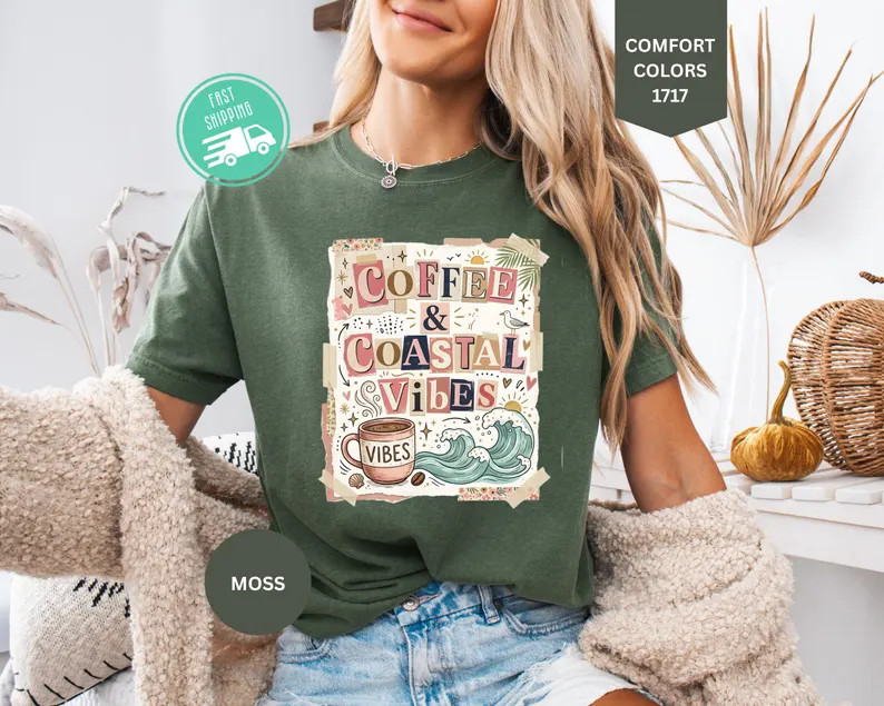 Coastal Coffee Comfort Tee gallery