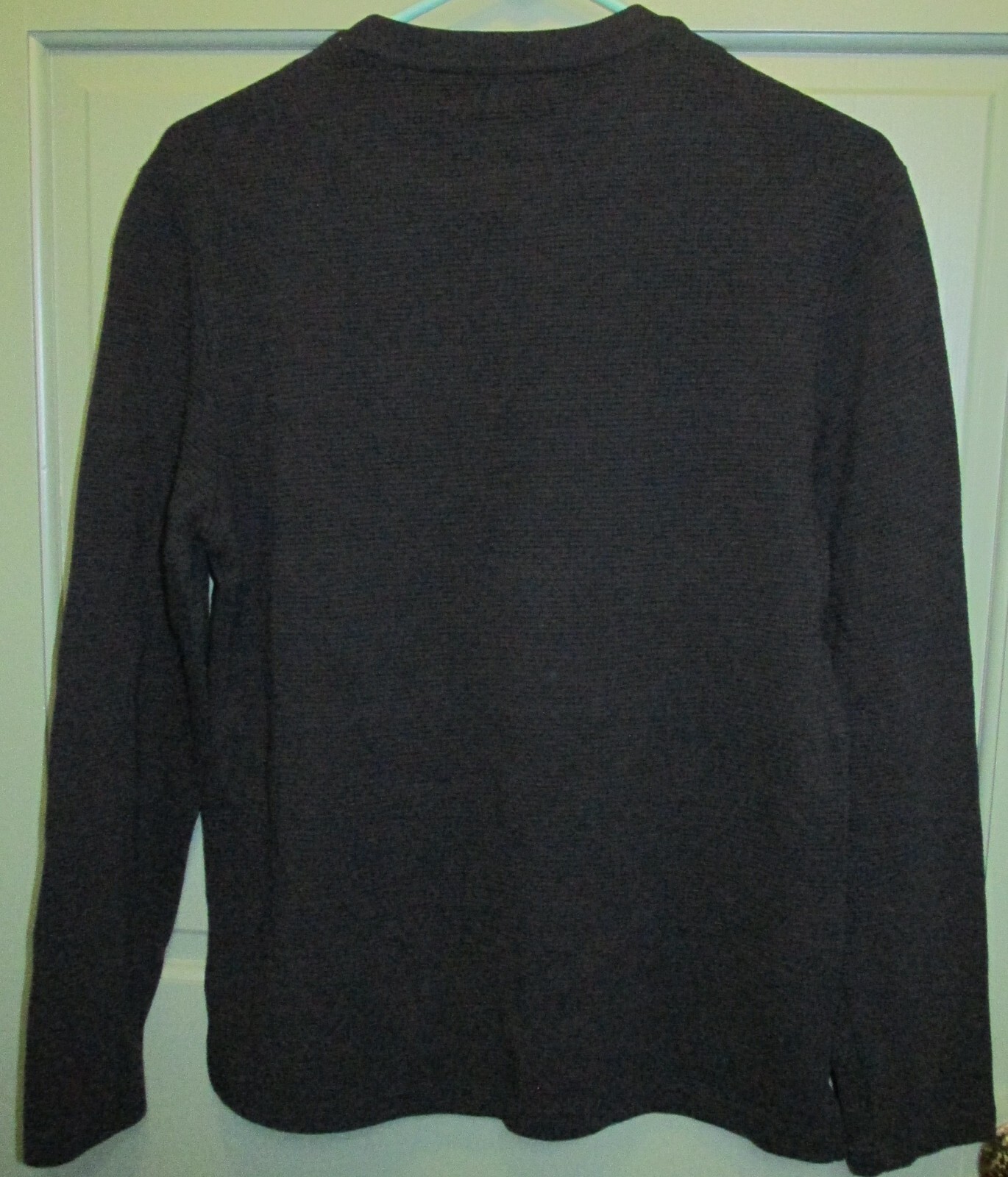 Routine Men's Black Waffle Knit Thermal Crewneck Long Sleeve Shirt Size S gallery