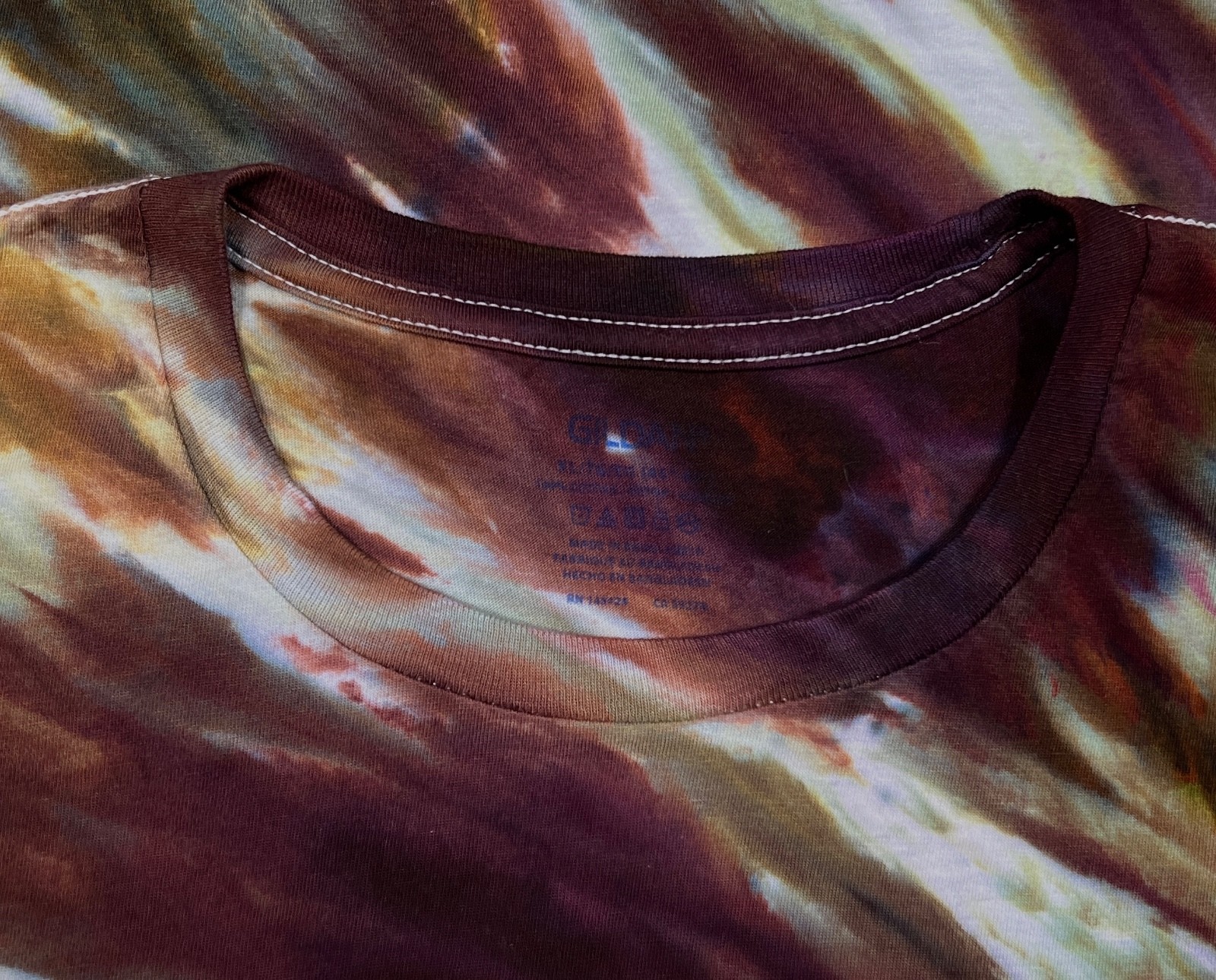 Handmade Ice Tie Dye T-Shirt XL Mens Womens Soft Cotton Plum Twist gallery