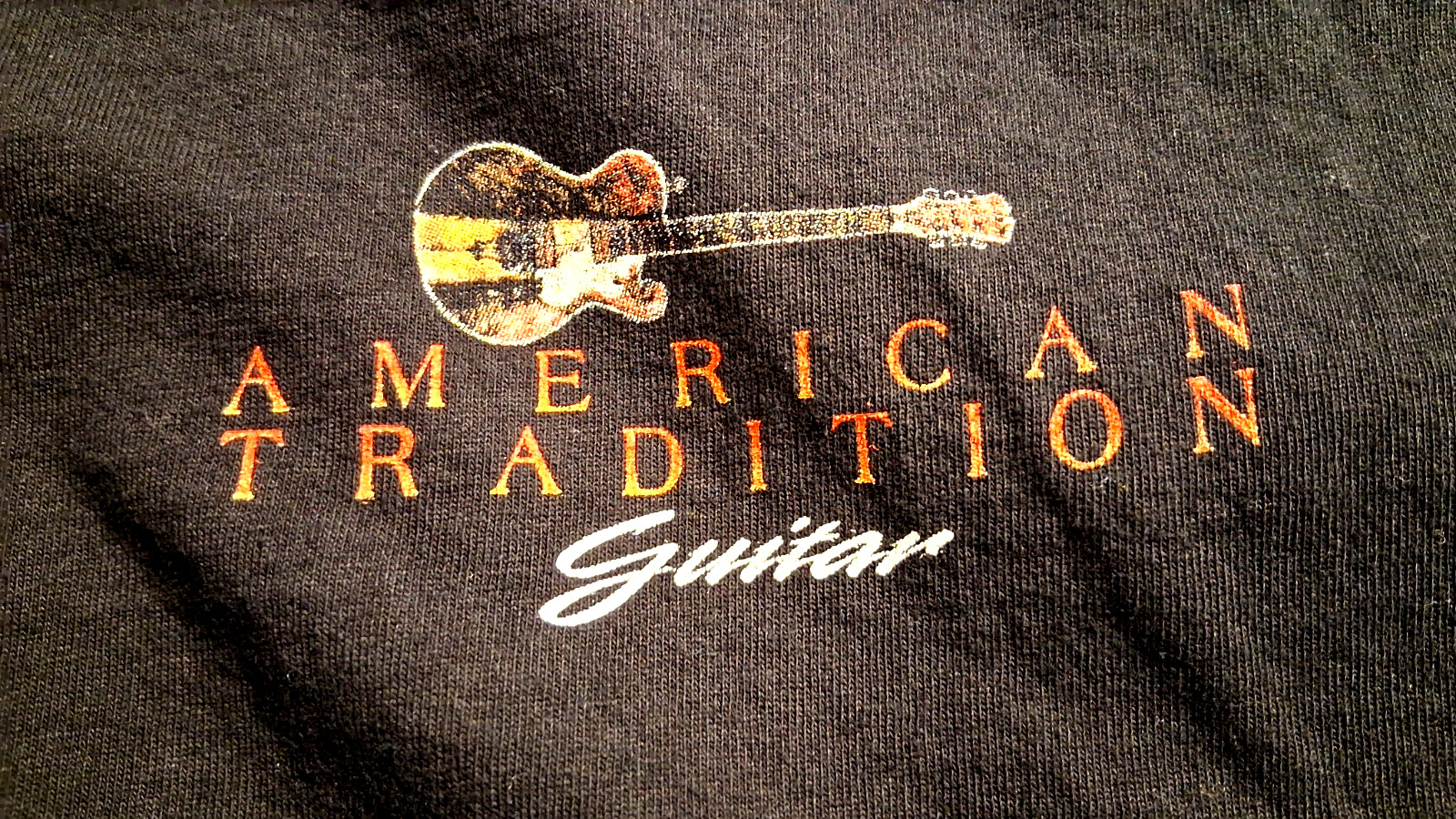 Delta Pro Weight Black Graphic Tee American Tradition Guitar Size XL gallery