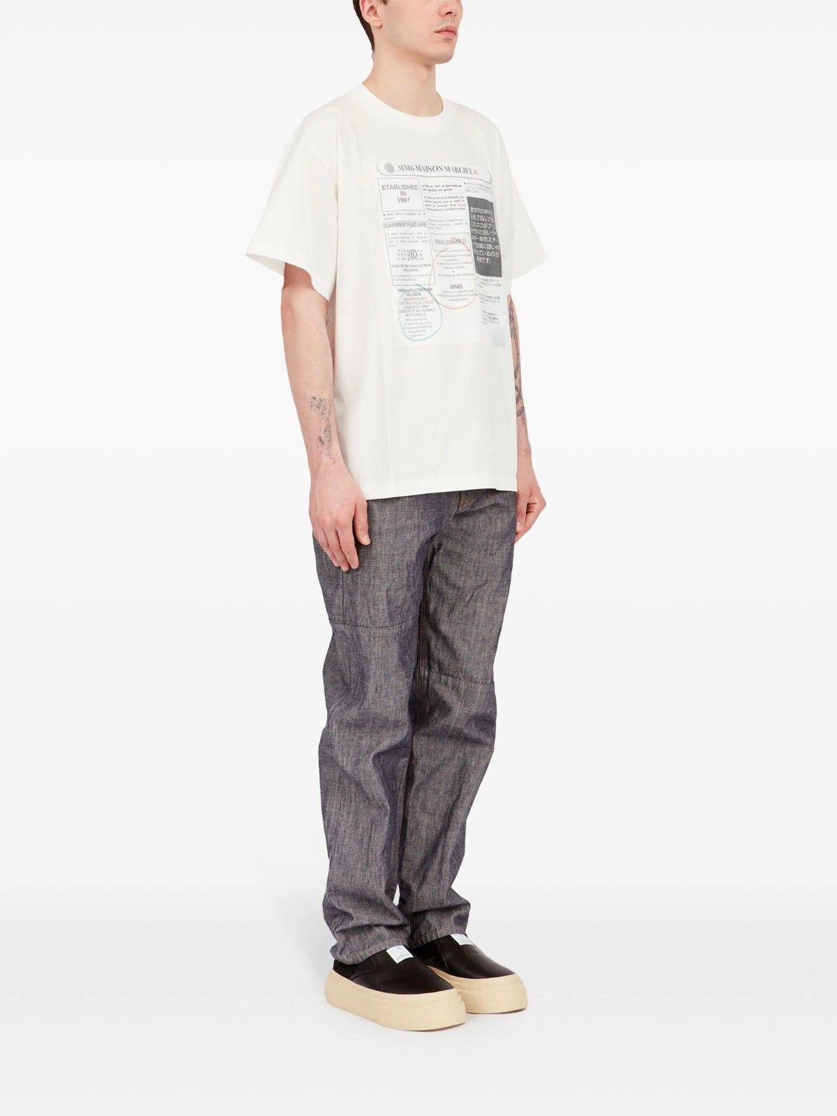 NW maison margiela MM6 graphic-print T-shirt white SH0GC0043S24312 regular gallery