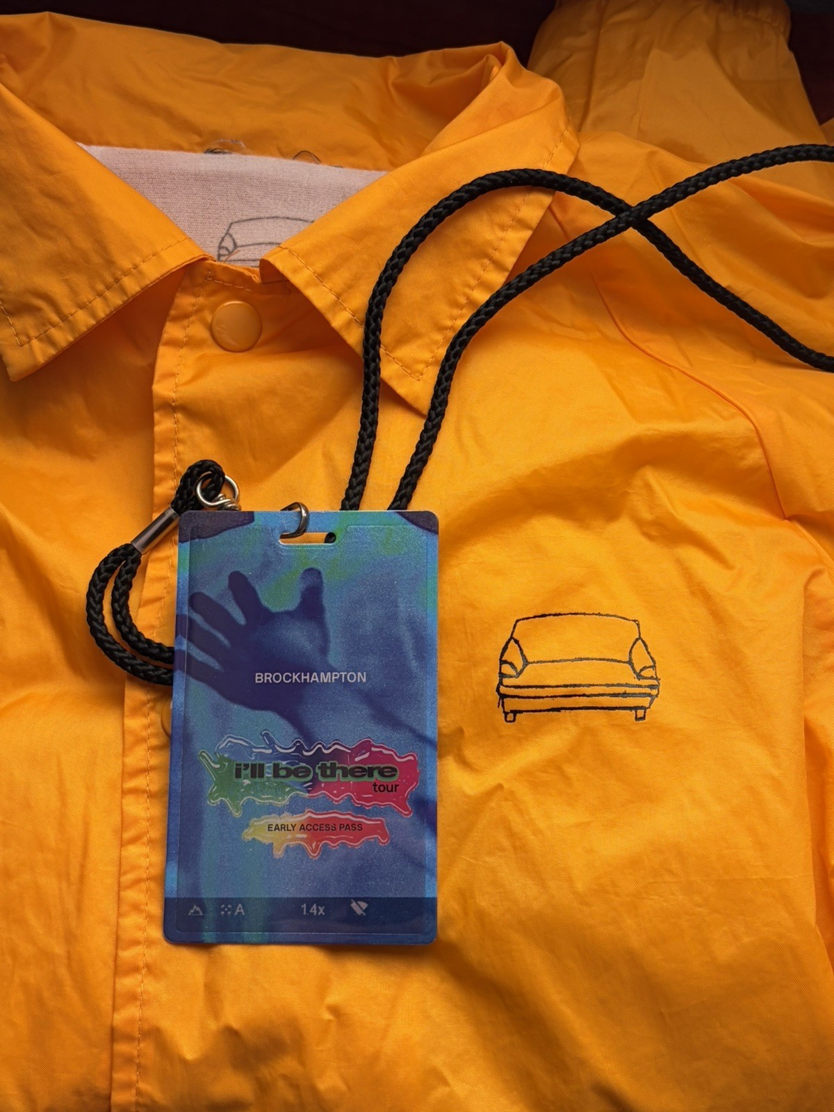 RARE Brockhampton Golf Wang Merch VX Coaches Jacket Size S Yellow Orange gallery