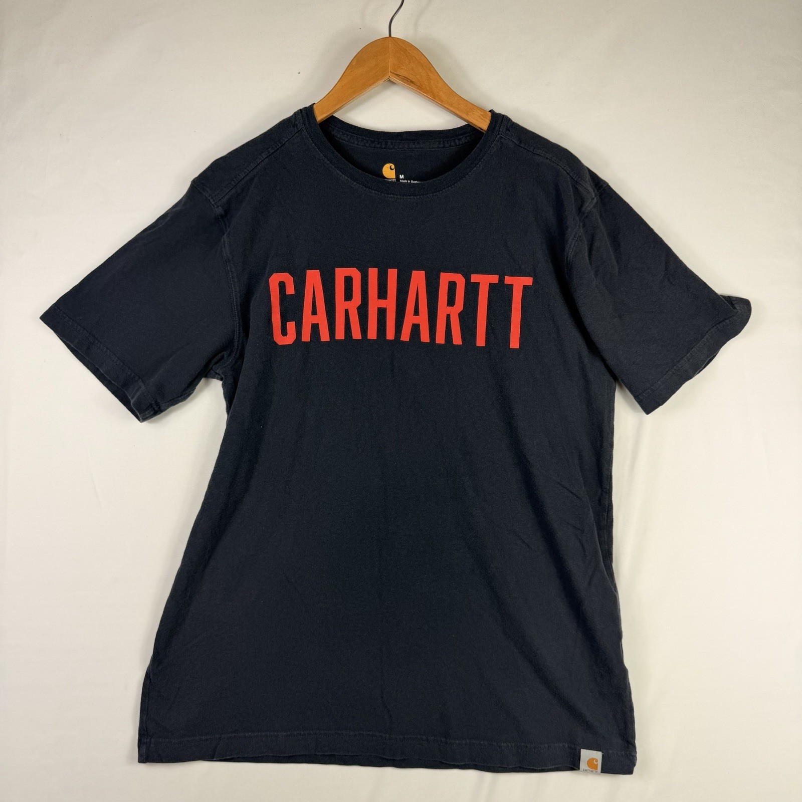 Carhartt T-Shirt Men’s M Relaxed Fit Blue Short Sleeve Tee 100% Cotton