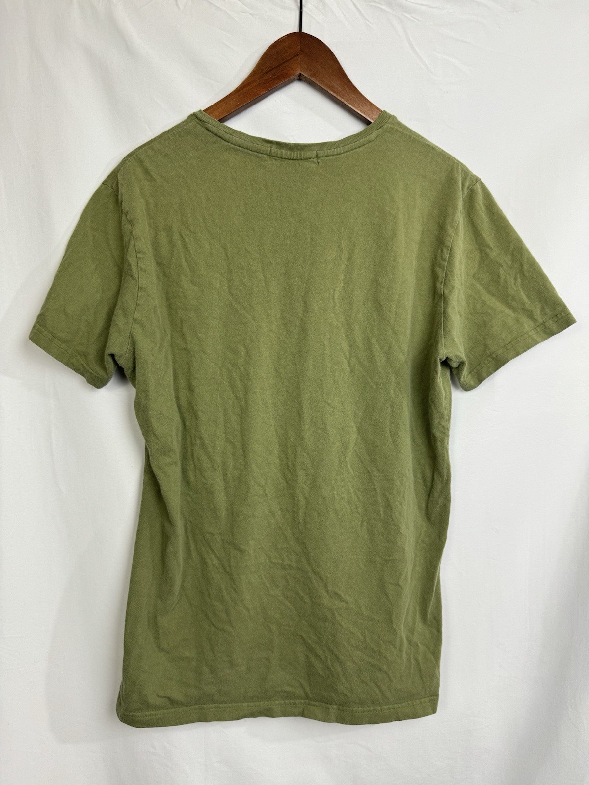 Onitsuka Tiger T Shirt Leather Strap Front Pocket Tee Green US S / M Japan XL gallery