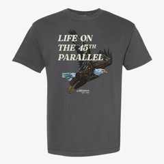 45th PARALLEL Heritage Eagle Tee Color Charcoal – Size Medium