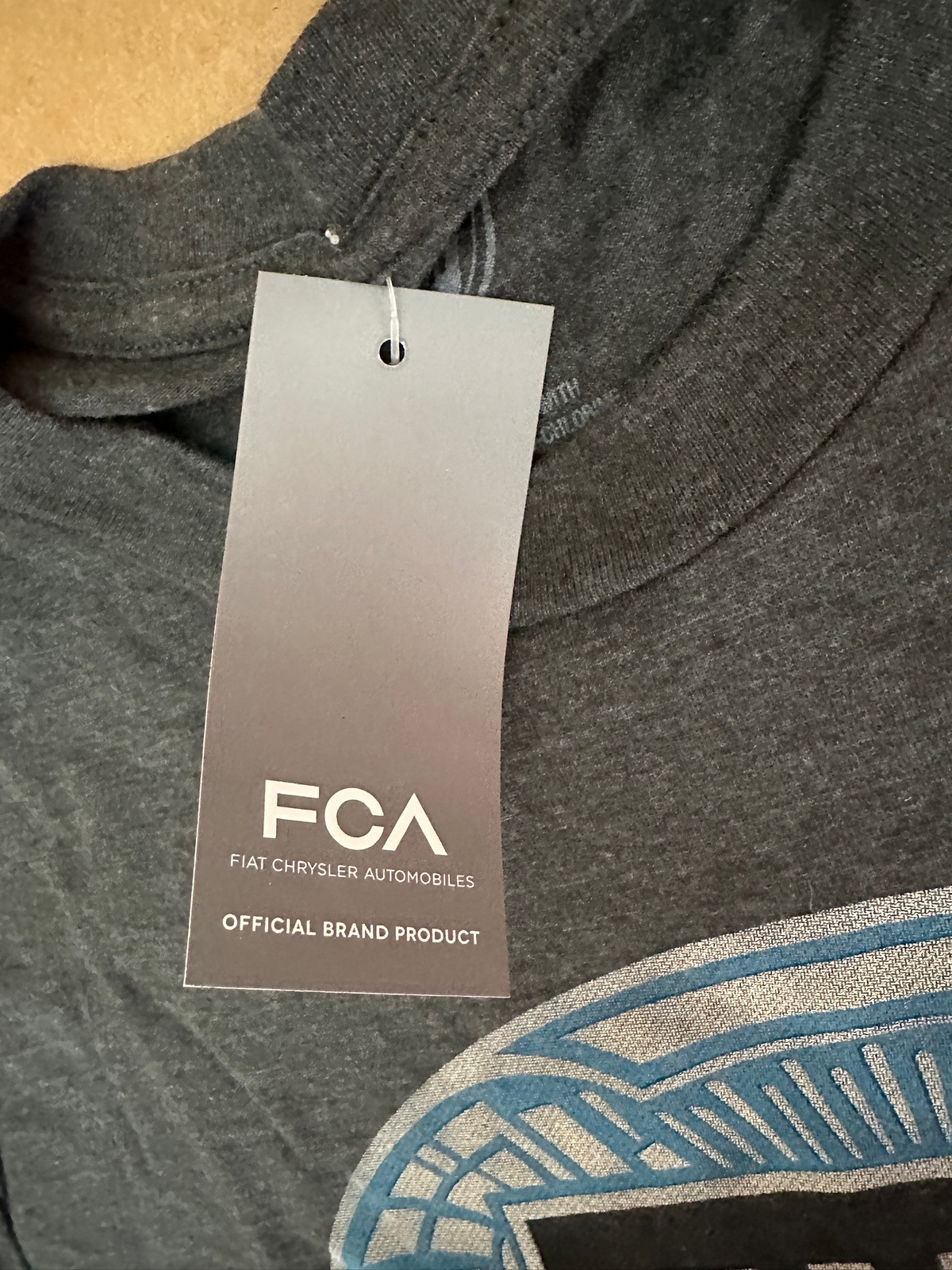 Men's Fiat Vintage Badge Graphic Short Sleeve Tagless T-Shirt in Heather Grey gallery