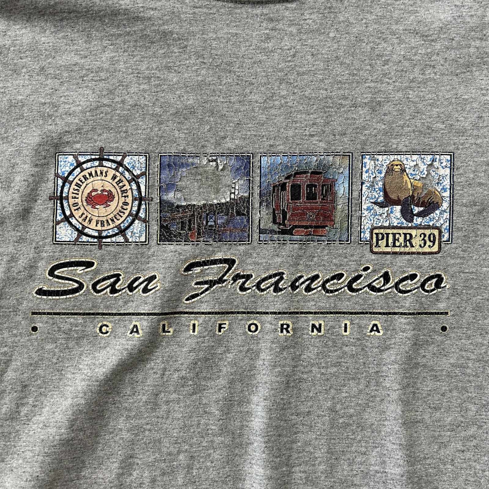 Gildan San Francisco California Shirt Mens XL Gray Pier 39 Graphic Tee T-Shirt gallery