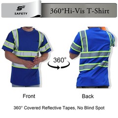High Visibility Shirts for Mens Class 3 Hi Vis Reflective Construction Shirts…