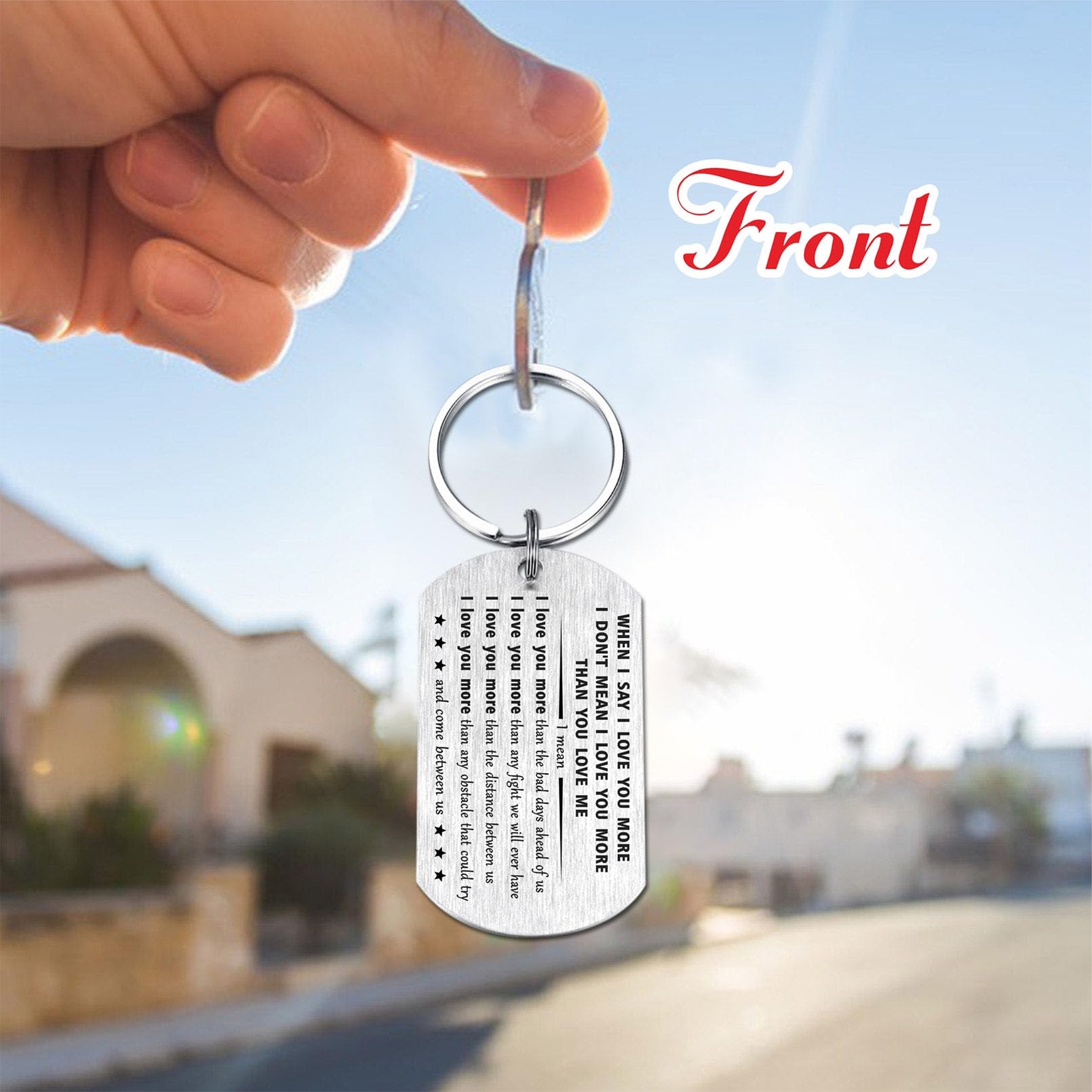 Love Keychain Love Gifts for Him Her I Love You More the End I Win Keychain V... gallery