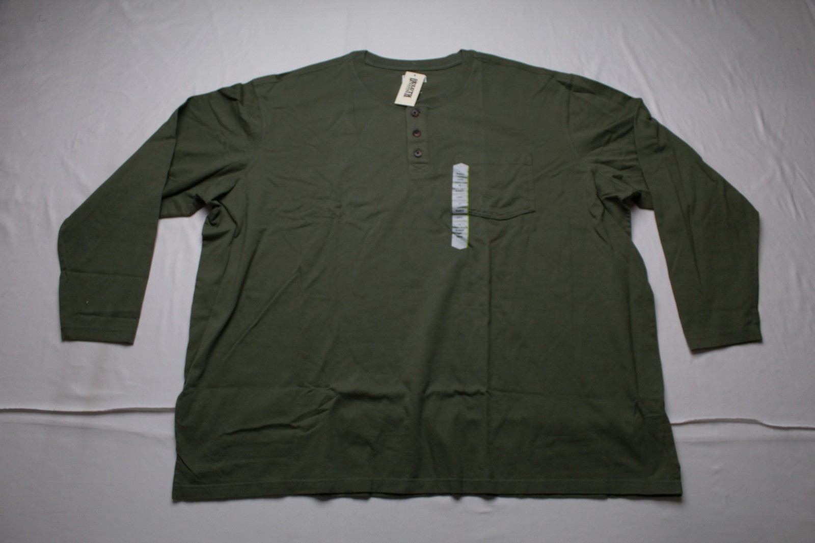 Duluth Trading Co. Men’s Longtail Relaxed Henley T-Shirt JK5 Rosemary Size 4XL