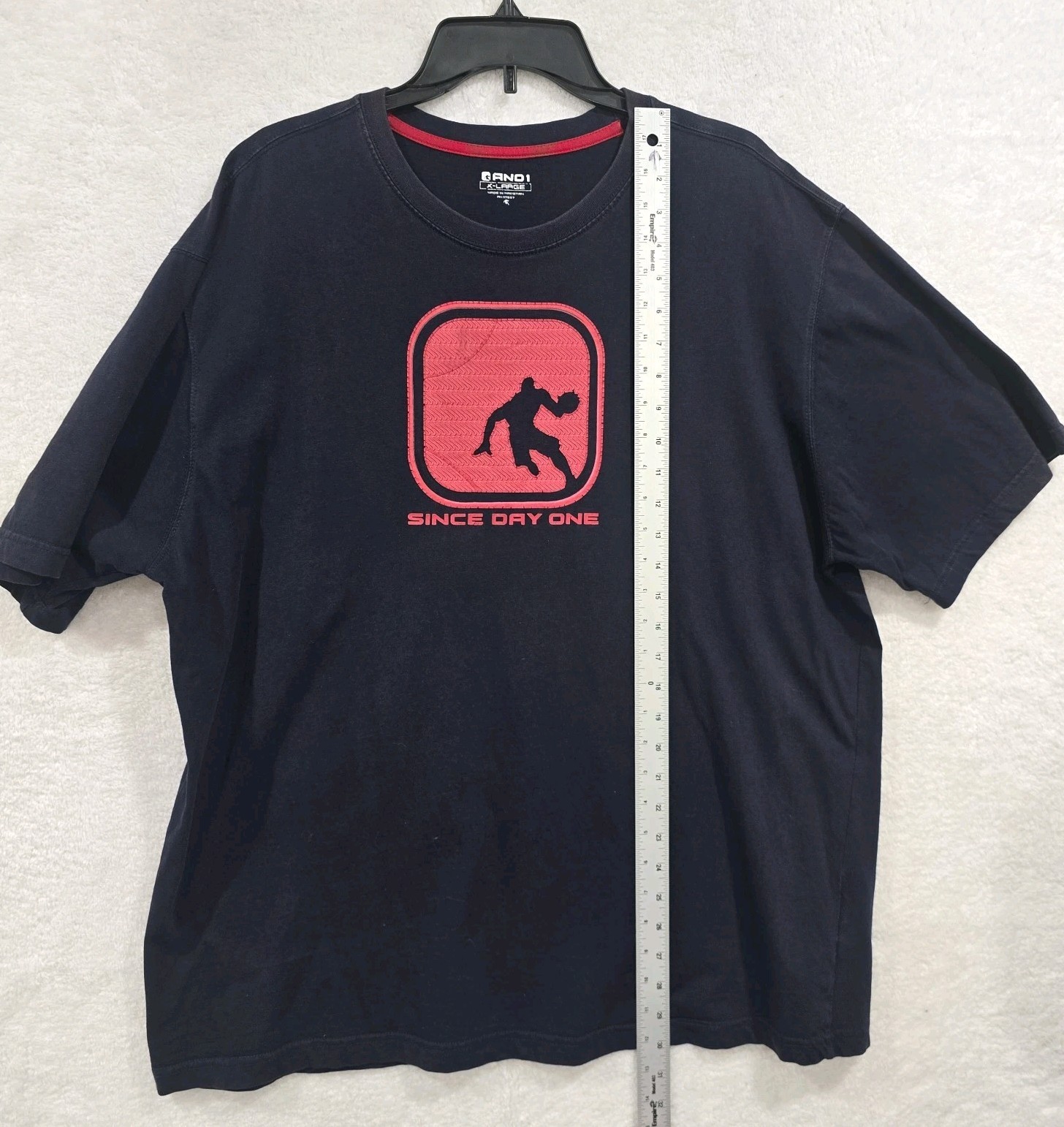 And1 Men's Y2K Black Basketball Short Sleeve T-shirt Size XL "Since Day One" gallery