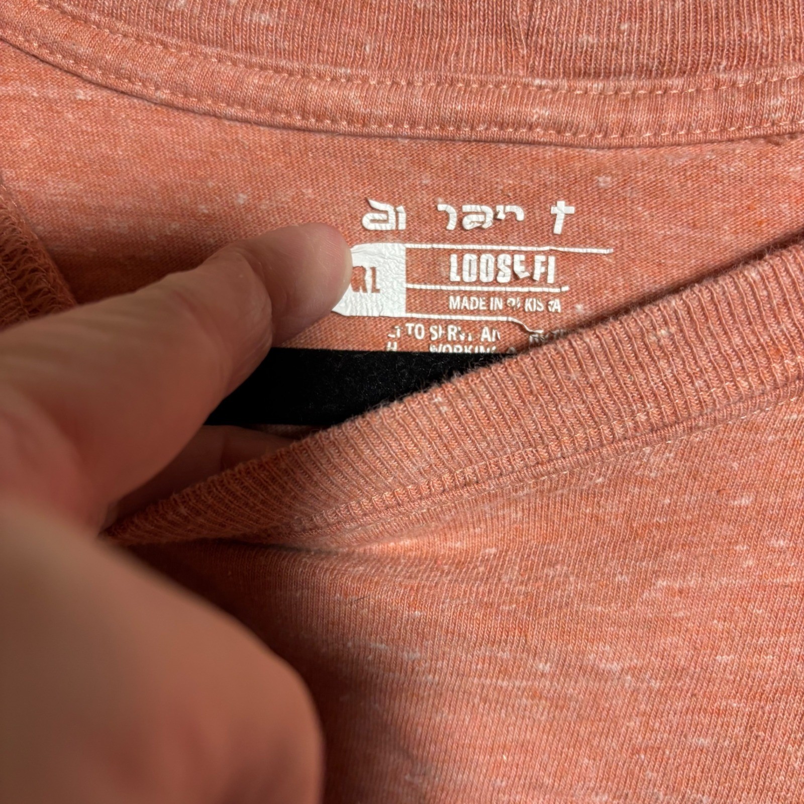 Carhartt Mens Loose Fit Heavyweight Pocket T-Shirt Heather Coral Orange XL gallery