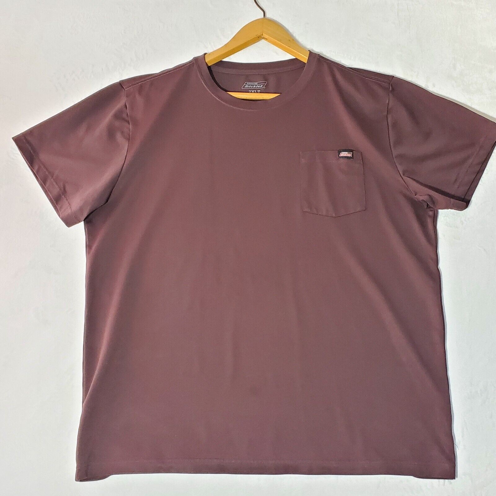 Genuine Dickies T-Shirt Men's 2XLT Brown Pocket Short Sleeve Work Tee gallery