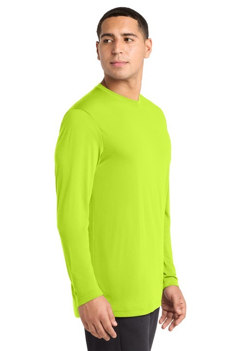 SPORT TEK POSICHARGE COMPETITOR LONG SLEEVE TEE NEON YELLOW SIZE XL gallery