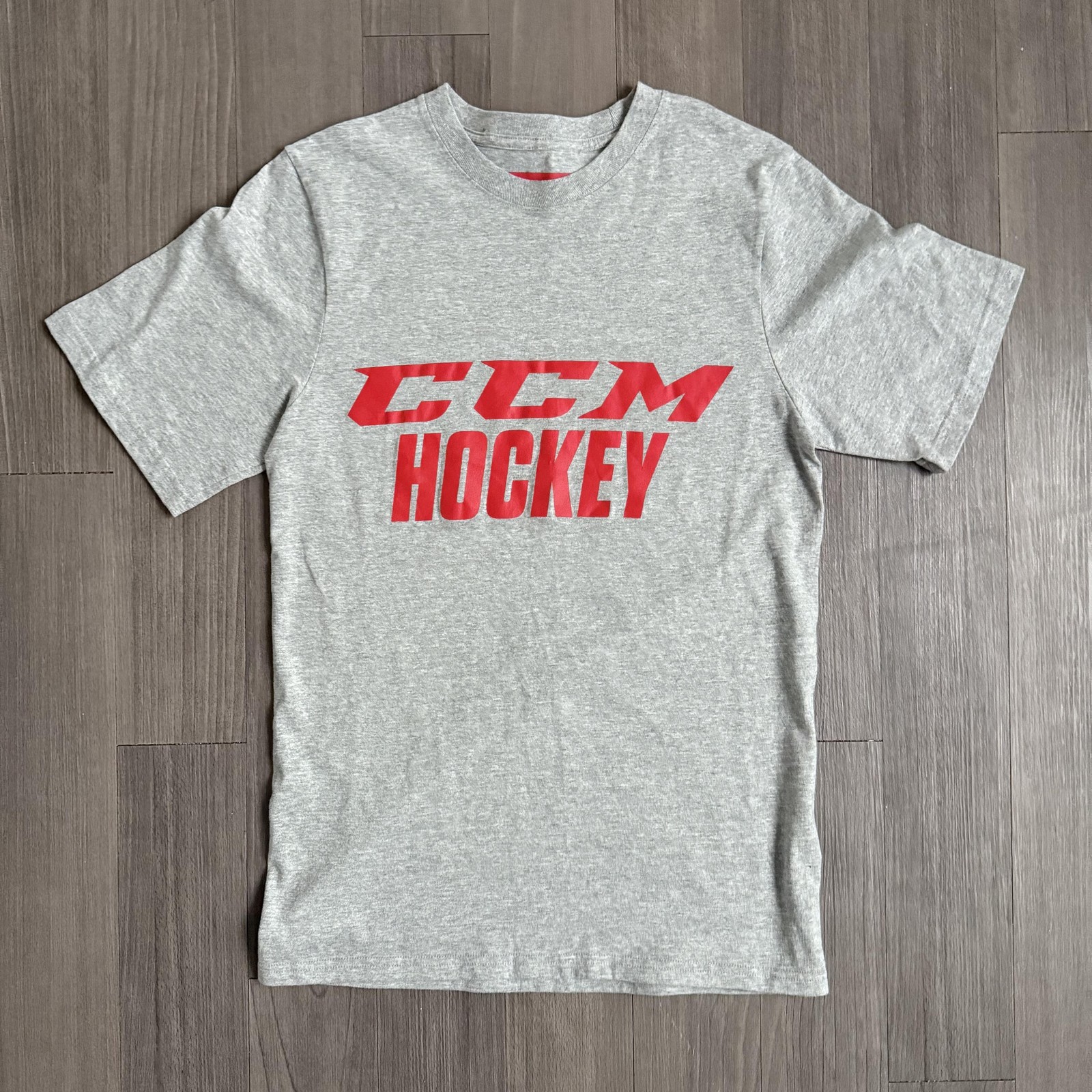 CCM Hockey Shirt Mens Small Gray Heather Graphic Tee Athletic Logo Short Sleeve gallery