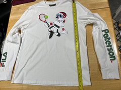FILA x Patterson Tennis Graphics WHITE Long Sleeve T-Shirt – Men’s Sz L