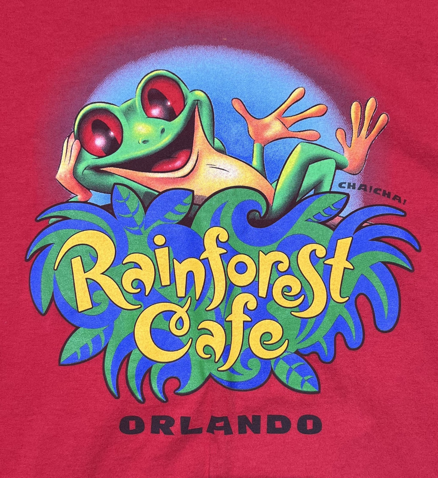 VINTAGE Y2K Rainforest Cafe Orlando Tee Red XL gallery
