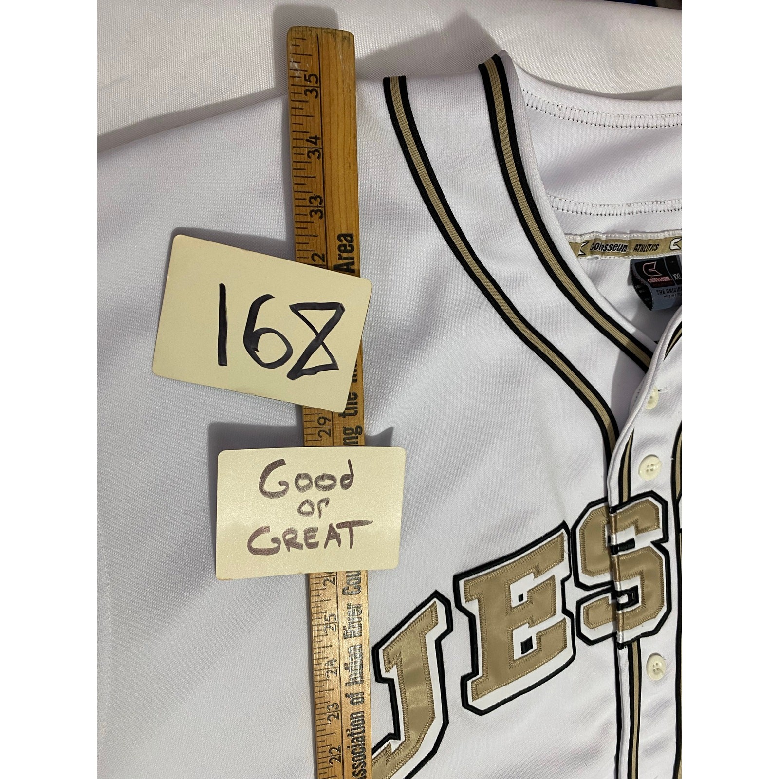 Colosseum Athletics Jesus Christ Baseball Jersey — White Stitch Logos 2XL gallery