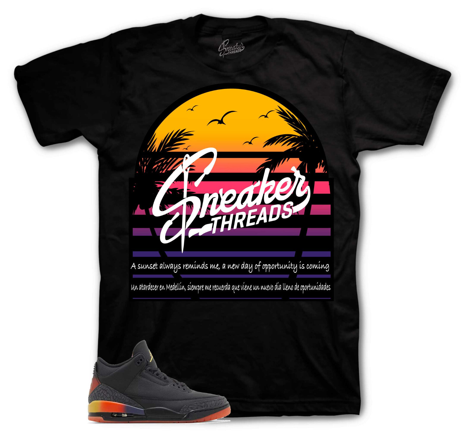Sneaker Tees Match Jordan Retro 3 Rio – Sunset T-shirt