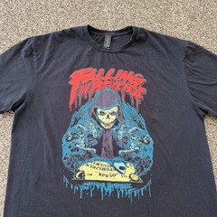 Falling In Reverse Band T-Shirt Skeleton Ouija Ghost Graphic Black Cotton XL