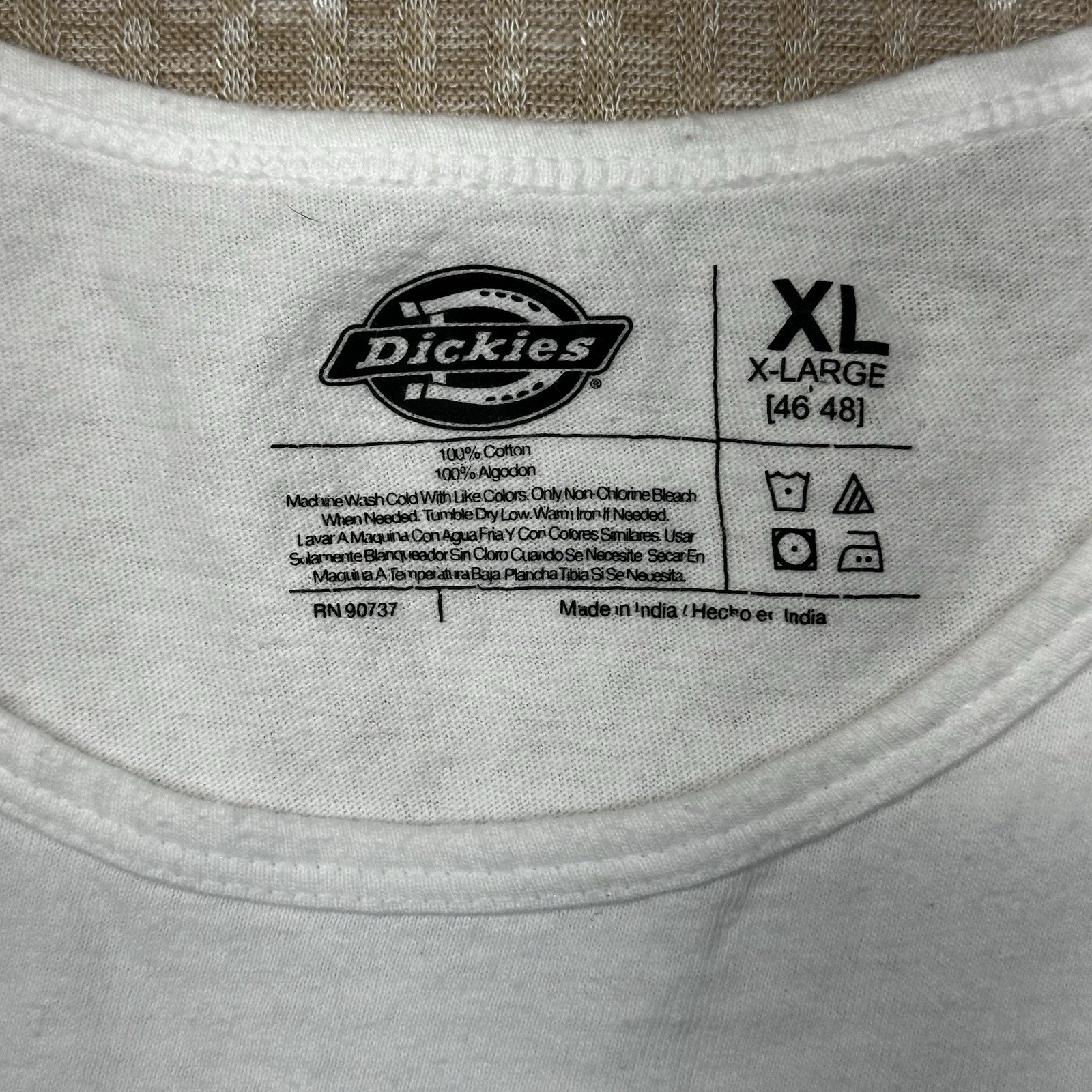 Dickies Men’s Sleeveless Undershirt Cotton Size XL White gallery