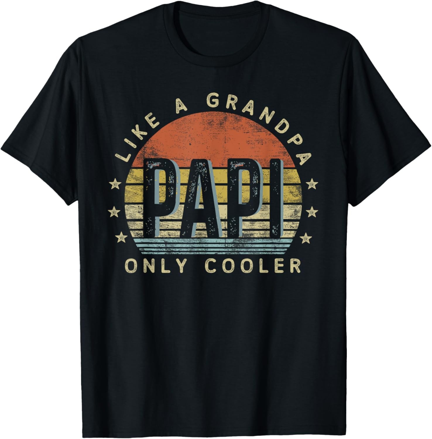 Papi Like a Grandpa Only Cooler Papi Gifts Vintage Style T-Shirt gallery