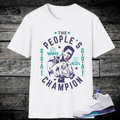 Jordan 5 Grape Sneaker Match Shirt, Ice Grape Emerald Green White Black