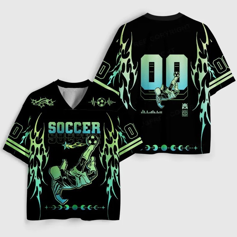 Bicycle Kick Electric Flare Illusion Mesh Jersey