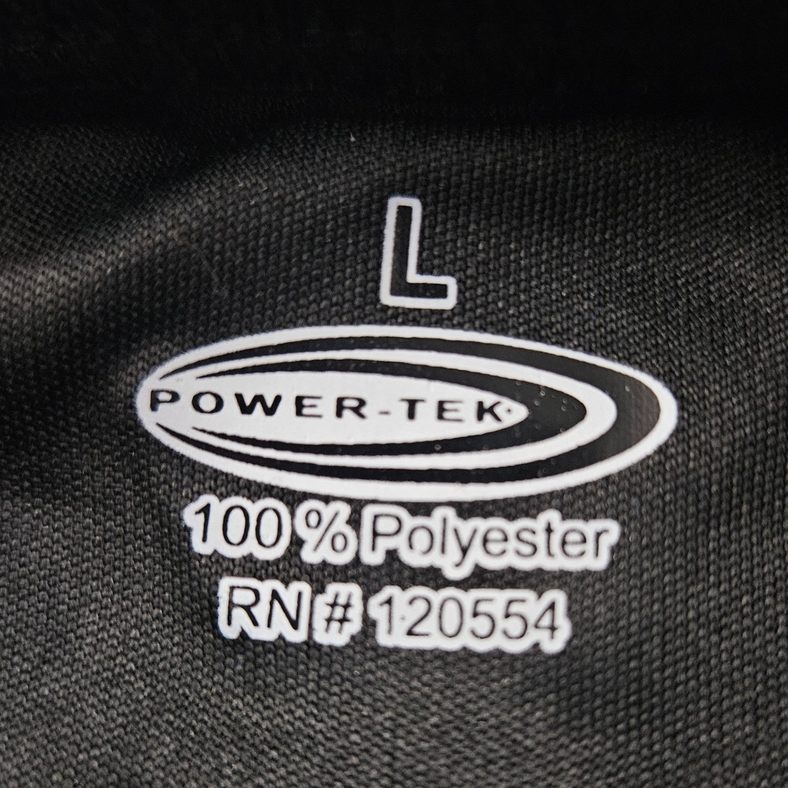 Power Tek Black Polyester TShirt Mens Size L Athletic Quick Dry Sportswear gallery