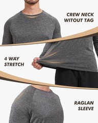 7 Pack Long Sleeve Shirts for Men – Quick Dry Moisture Wicking Sun Protection…