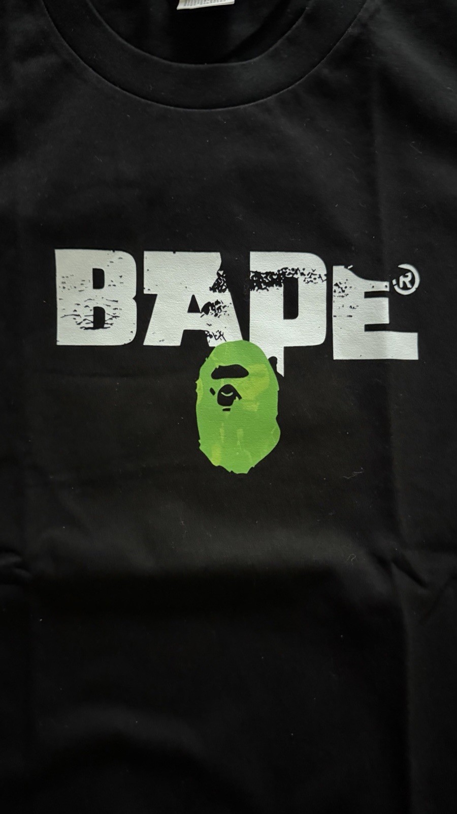 A Bathing Ape BAPE Men's Black Graphic Logo Print Crew Neck T-Shirt Size M gallery