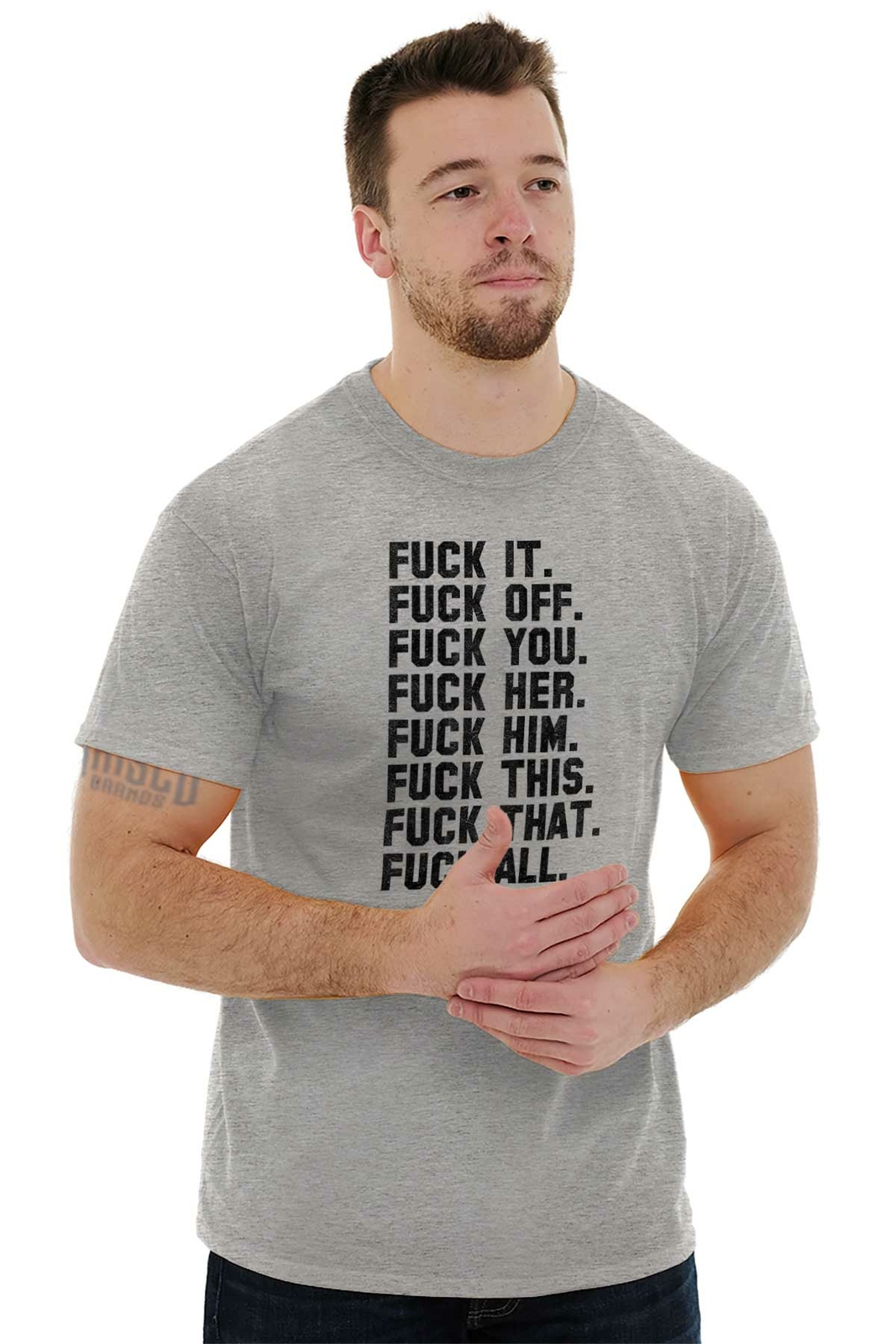 F**k It All Funny Offensive Rude Novelty Gift Womens or Mens Crewneck T Shirt Te gallery