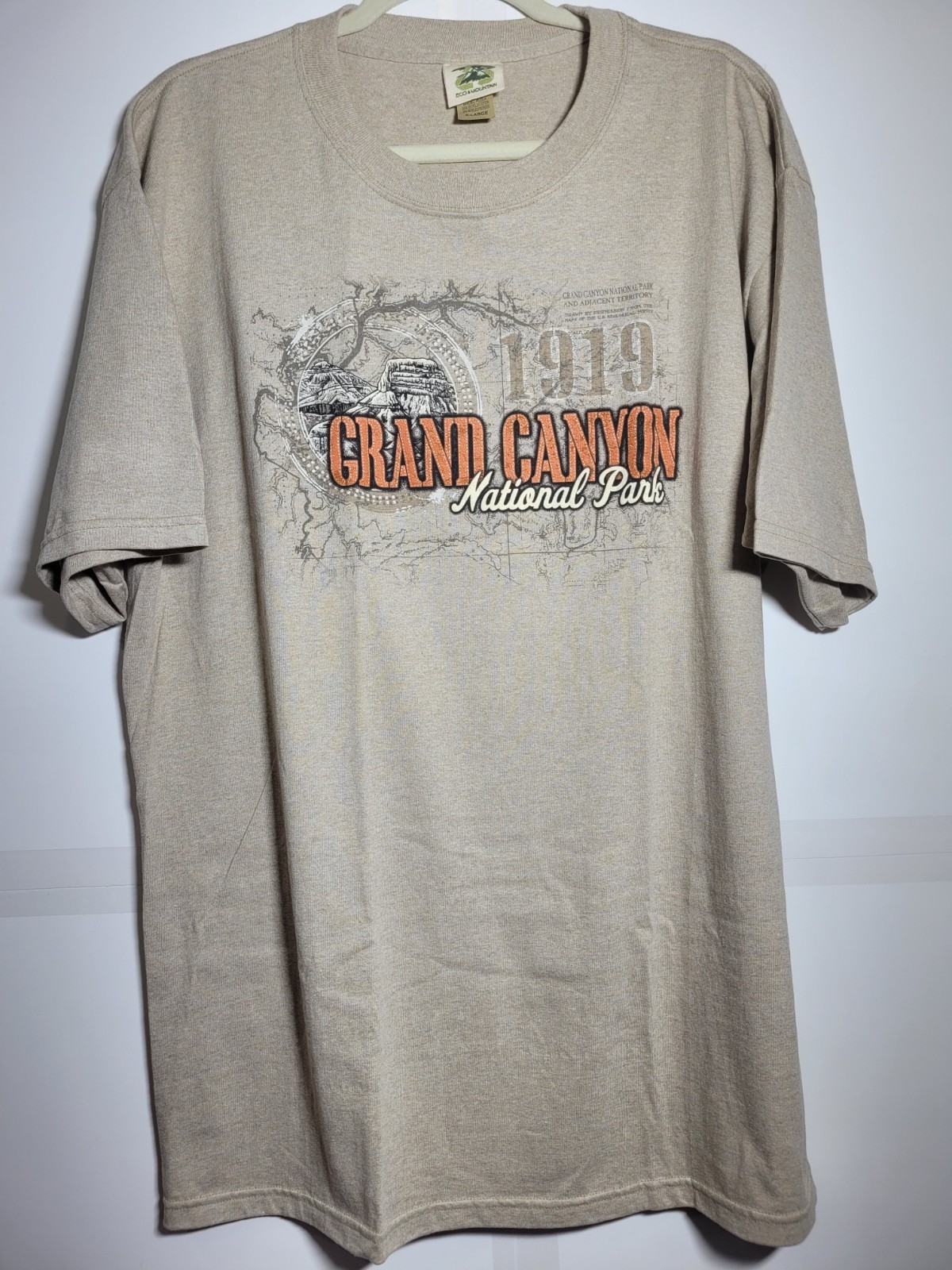 Eco Mountain T-Shirt Mens Size X-Large Grand Canyon Sage Grey Graphic Casual gallery
