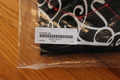 Supreme System Tee Black FW18 Size Medium M DS New in Plastic 2018 White T-Shirt