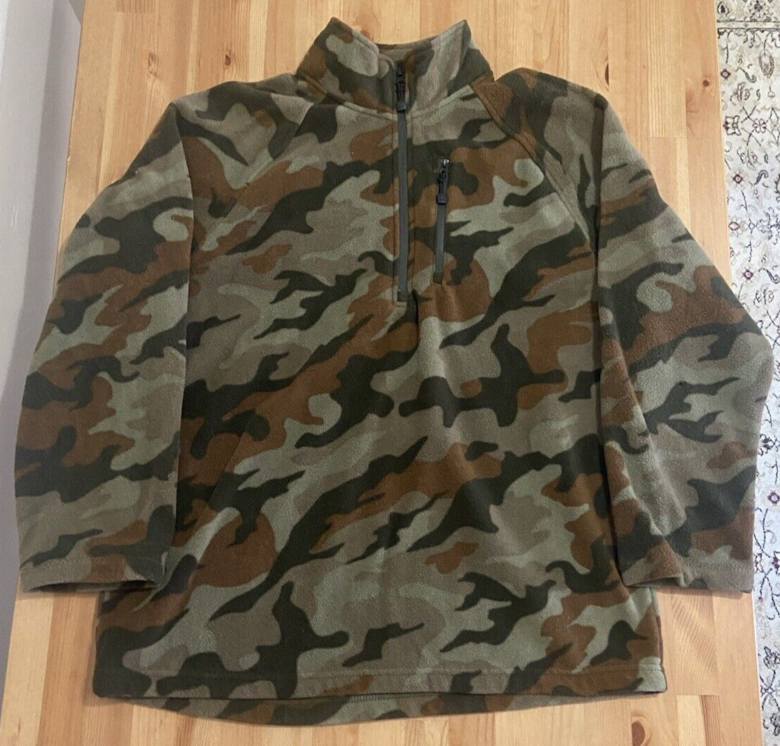 Vintage Starter 1/4 Zip Fleece Camo Long-Sleeve Pullover Jacket