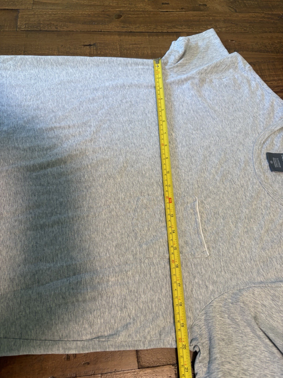 Lacoste Men’s Tee Shirt Size M Cotton Spandex Blend Pocket Gray Speedwear gallery
