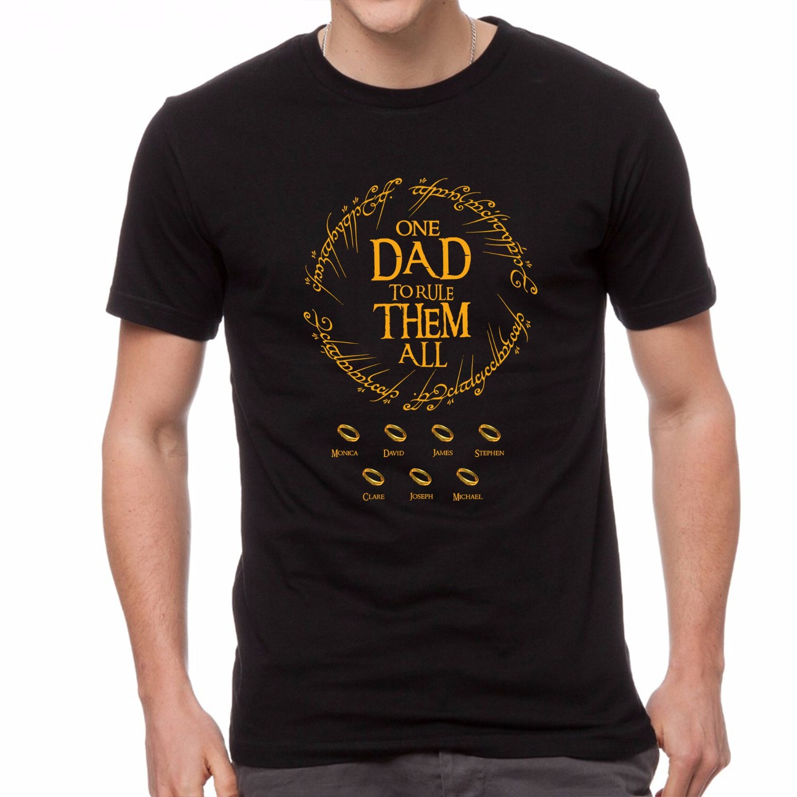 One Dad to Rule Them All Tee, Custom The Rings Dad Tee, Father's Day Gift gallery