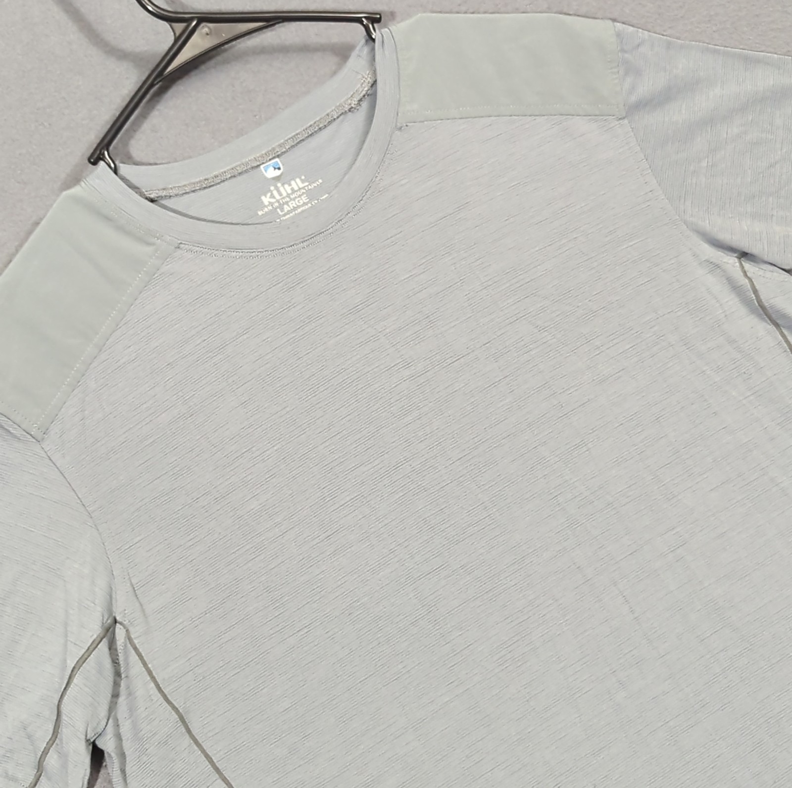 Kuhl T-Shirt Men’s L Gray Short Sleeve Merino Wool Blend Performance Outdoor