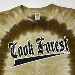 Sun Dog T Shirt Swirl Pattern Hand Dyed Tie Dye Neutral Hippie Cook Forest XL
